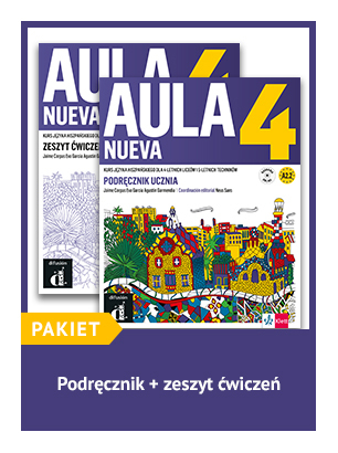 To zdjęcie przedstawia: AULA NUEVA 4 ZESTAW: Podręcznik + zeszyt ćwiczeń