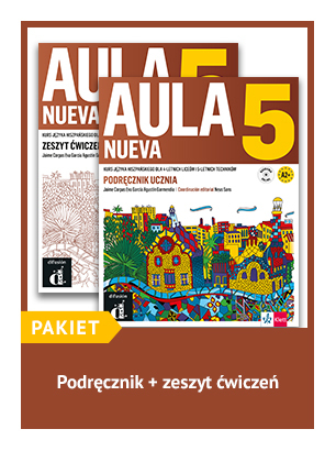 To zdjęcie przedstawia: AULA NUEVA 5 ZESTAW: Podręcznik + zeszyt ćwiczeń