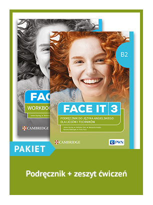 To zdjęcie przedstawia: Face it 3 ZESTAW: Podręcznik + zeszyt ćwiczeń